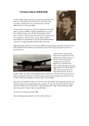 A preview of a PDF biography for Martin, Robert